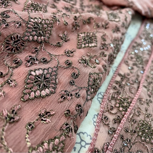 NEW Sequin Embellished Chiffon Salwar Kameez - Picture 9 of 12